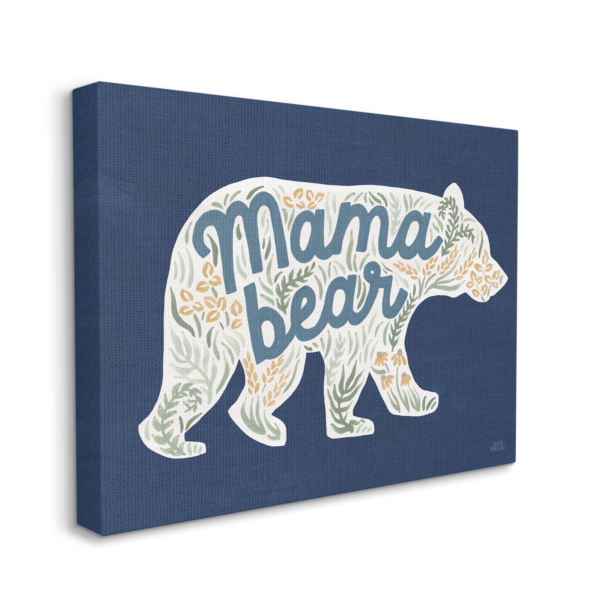 Stupell Industries Blue Mama Bear Botanicals Botanical & Floral Painting Gallery Wrapped Canvas Print Wall Art, 40 x 30