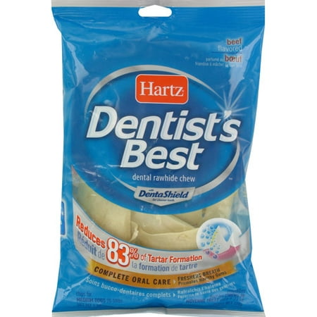 Hartz: Dentist's Best With Dental Shield Beef Flavored Chips For Dogs, 6 oz