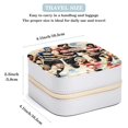 thumbnail image 3 of Rugby Portable Square Jewelry Box Organizer for Rings, Bracelets - Travel Girls Women Organizer Case Holder Stand Display, 3 of 7
