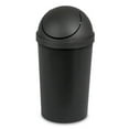 thumbnail image 1 of Sterilite SwingTop Wastebasket, 3 Gal Round Trash Can w/Lid, 6 Pack, Black, 1 of 9