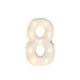 thumbnail image 1 of Billuyoard Ceremonia de boda Aniversario Número en forma de luz Lámpara de números portátil con pilas Decoración de la fiesta del hotel de la oficina Kits de decoración para fiestas Numero 8 Billuyoard HA074859-09, 1 of 6