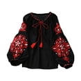 thumbnail image 1 of Blusa bordada Salvador para mujer estilo bohemio negro, 1 of 9