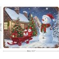 thumbnail image 2 of Winter Metal Signs Christmas Tree, Cabin, Cute Snowman, Retro Tin Sign Christmas Home Decor Cabin Wall Sign Decor Rustic Wall Art Sign for Home Office Tin Bar Sign 12x16 inches, 2 of 8