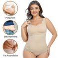 thumbnail image 3 of Shapewear For Plus Size Women Tummy Control Shapewear Built-in Bra Shaping Tank Tops Slimming Body Shaper Compression Underwear, 3 of 5