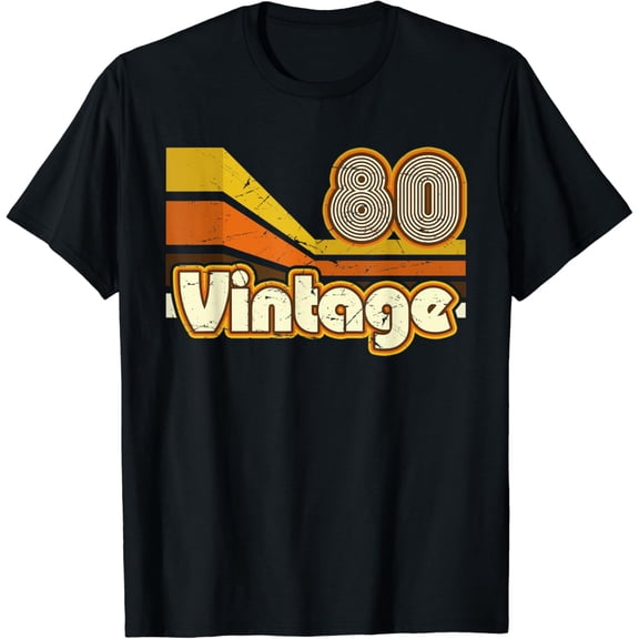 1980 vintage birthday retro gifts for men woman 70s 80s T-Shirt Black X-Large