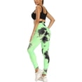 thumbnail image 2 of Pantalones de yoga para mujer Leggings de entrenamiento, pantalones de yoga con control de barriga de talle alto con tinte de corbata Leggings de levantamiento de glúteos Xemadio LRWJ262-1, 2 of 4