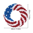 thumbnail image 2 of Patriotic Wreath for Front Door — Handmade American Flag Decor, Memorial Day, Independence Day, Labor Day, Indoor & Outdoor Use, No Maintenance, 2 of 5