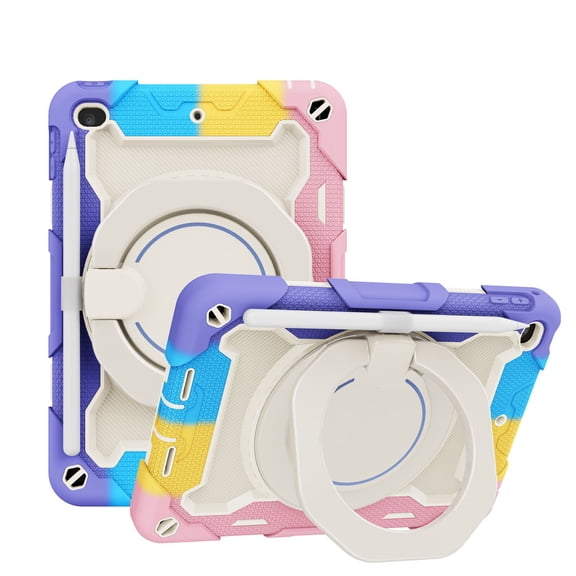 FJLBDE Case for iPad mini 5th/4th Generation 7.9 inch with 360 Kickstand, Shoulder Strap Carrying Protective Cover, Multicolor Pink
