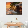thumbnail image 2 of Nawypu Miners Beach Canvas Print Wall Art at dusk Elliot Falls Lakeshore, Michigan, 2 of 4
