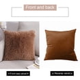 thumbnail image 4 of Travelwant Luxury Faux Fur Decoration Throw Pillow Cover Deluxe Decorative Plush Pillow Case Cushion Cover Shell for Sofa Bedroom Car 18 x 18 Inch, 4 of 7