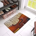 thumbnail image 3 of MKHERT Musical Curves Violin Against Music Notes Doormat Rug Home Decor Floor Mat Bath Mat 23.6x15.7 inch, 3 of 3
