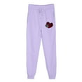 thumbnail image 2 of Frostluinai Womens Fleece Sweatpants with Pocket Drawstring High Waist Workout Joggers Funny Love Graphic Cinch Bottom Sweatpants, 2 of 5