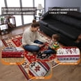 thumbnail image 2 of Rugsotic Carpets Hand Knotted Wool and Silk Area Rug, 3'x5', Rectangle, Red Cream, Oriental Handmade Low Pile Rug for Living Room Bedroom, 2 of 12