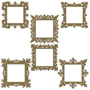 Square Mini Frames - Laser Cut Chipboard Embellishments for Scrapbooking, Card Making and Mixed Media Projects