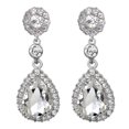 thumbnail image 2 of Ziurtnc 1 Pair Women Shining Rhinestones Drop Earrings Waterdrop Shape Tassel Sparkling Dangle Earrings Jewelry Gift, 2 of 8