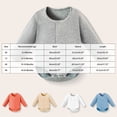 thumbnail image 4 of Quealent Newborn Baby Boy Clothes Cotton Shirt Bodysuit Button Up Long Sleeve Romper Jumpsuit One-Piece Outfit (Light Blue, 18-24 Months), 4 of 6