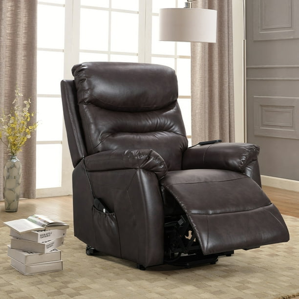 Power Lift Recliner Chair For Elderly Massage With Heat Function And Electric 2 Remote Controls Side Pockets Heavy Duty Sofa Dark Brown Y1244 Com Power Lift Recliner Chair For, Costco Bent Wood Arm Recliner