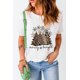 thumbnail image 1 of ABPHQTO Camiseta de cuello redondo con estampado gráfico de árbol de Navidad de leopardo blanco para mujer, 1 of 5