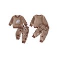 thumbnail image 2 of Lairauiy Toddler Baby Boy Fall Outfit 0-3 Years Long Sleeve Sweatshirt with Pants 2Pcs Clothes Set, 2 of 9