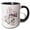 Black/White, variant on 3drose, Phlox in Lavender, Pink, White and Mauve, 11oz Two-tone Blue Mug