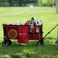 thumbnail image 2 of Ozark Trail Camping Utility Wagon with Tailgate & Extension Handle, Red, Polyester, 21.6" Height, 2 of 14