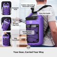 thumbnail image 3 of Mochila impermeable y seca STOVER con funda para teléfono, 30 L, color morado, 3 of 9