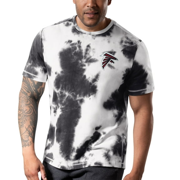 Men's MSX by Michael Strahan Black Atlanta Falcons Freestyle Tie-Dye T-Shirt