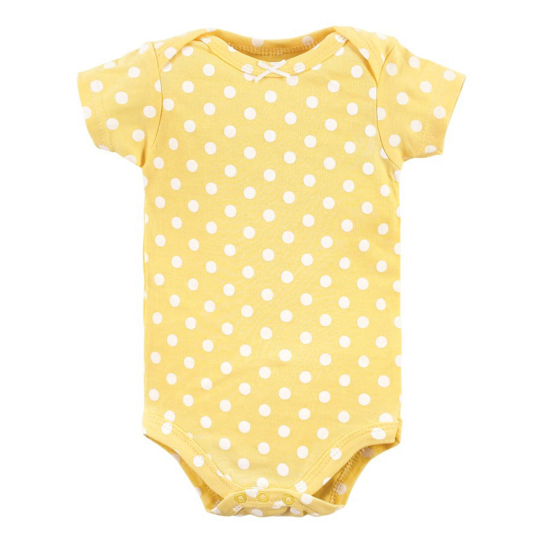 Hudson Baby Short Sleeve Bodysuits, 5-Pack, Newborn- 24 Months