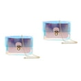 thumbnail image 3 of Masteelf 2pcs Women Transparent Handbag Colorful Chain Bags Rainbow Purses Clear Bag (Pink), 3 of 8