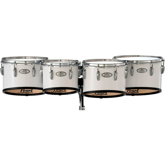 Pearl Finalist FMTB0234 Marching Tenor Set 10, 12, 13, 14 in. Pure White