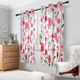 thumbnail image 2 of Yayeee Window Curtains Light Filtering 63"x42" Grommet Panel Pair Home Living Room Decor, Pink Floral, 2 of 7
