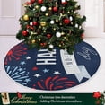 thumbnail image 6 of FMSHPON American Flag Tree Skirt Independence Day Xmas Christmas Tree Skirt Stand Mat for Holiday Party Decoration Indoor Outdoor 36 inches, 6 of 6