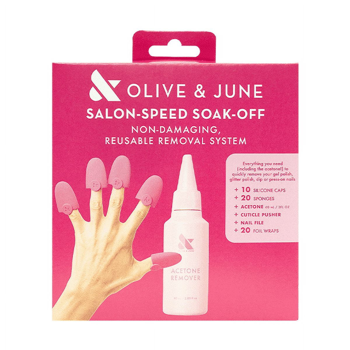 PUEEN Reusable Gel Polish Soak Off Cap Clips, Nail Polish Remover