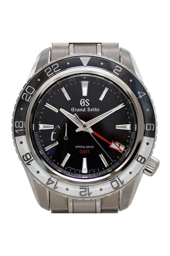 Pre-Owned Grand Seiko Sport GMT Watch, Black, White, Silver, Spring Drive, SBGE277 9R66-0BK0,...