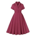 thumbnail image 1 of AherBiu Robes Vintage pour Femmes, Robe de Soirée à Carreaux des Années 1950, Longueur Genou, 1 of 6
