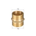 thumbnail image 2 of Brass Pipe Fitting Hex Nipple, G1 x G1 Male Connector Brass Fitting 2pcs, 2 of 5