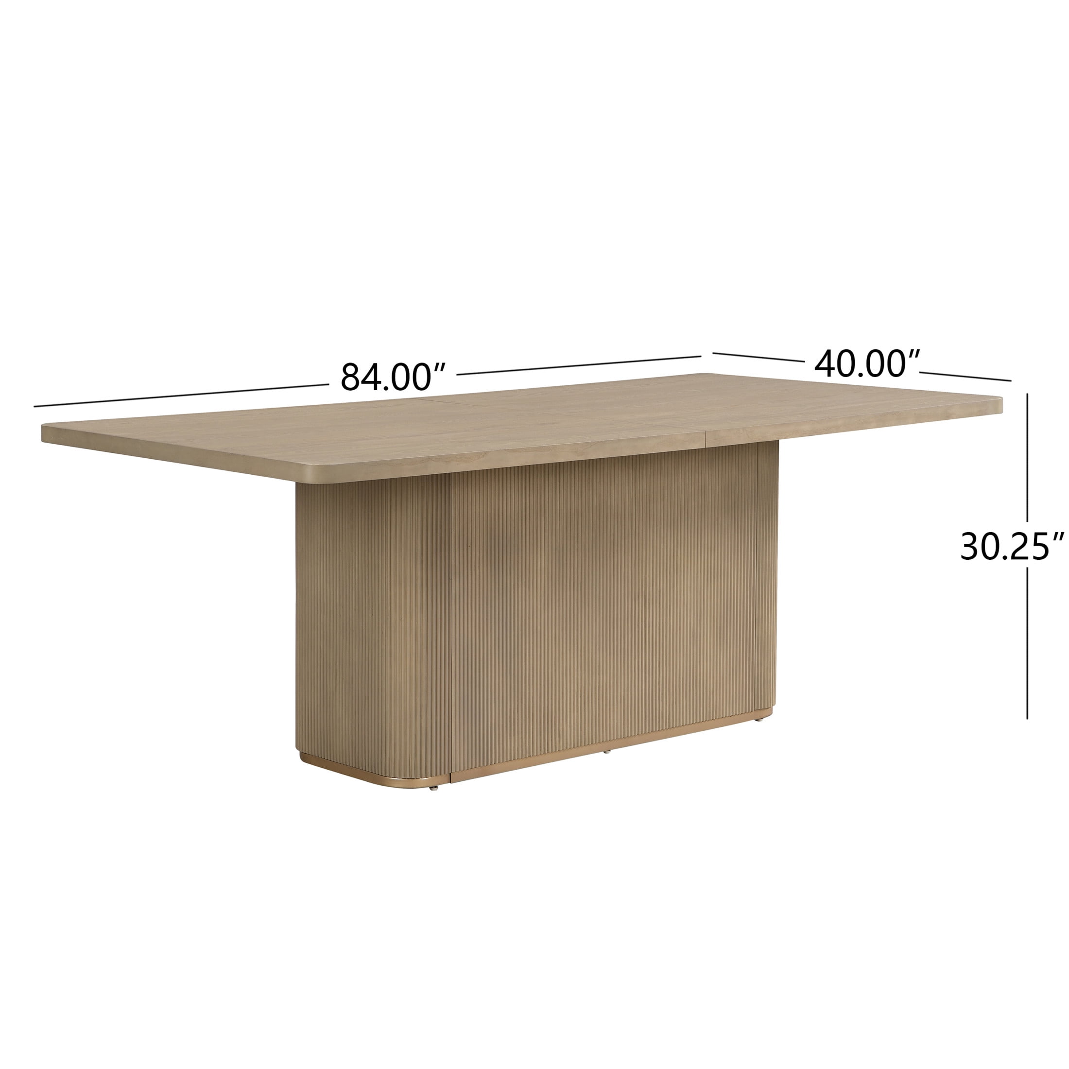 Christopher Knight Home 84" Rectangular Wood Dining Table for 6-8 people with Solid Pillar Base, Natural
