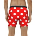 thumbnail image 7 of Men Polka Dot Red Boxer Briefs Novelty Boxer Shorts Underwear No Fly, 7 of 7