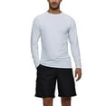 thumbnail image 1 of Daeful Maillot de Bain de Plage à Manches Longues pour Surf, Col Rond, Maillot de Bain pour Hommes, Séchage Rapide, Extensible, à Blocs de Couleur, Blanc, P, 1 of 4