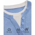 thumbnail image 2 of BTFBM Women Long Sleeve Crew Neck Sweaters Tops, 2 in1 Knitted Pullover, Deco Buttons, Oversized, Stretchy, Vacation, Business Casual Outfits, Fall Winter Trendy, 2 of 9