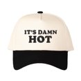thumbnail image 2 of IT'S DAMN HOT Letter Embroidered Color Block Trucker Hat Unisex Adjustable Cotton Breathable Fashion Cap for Travel Daily Wear, 2 of 11