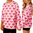 thumbnail image 2 of Mifsaly Matching Couples Sweatshirt Mens Womens Valentines Sweatshirt 2026 Hearts Print Shirts Cotton Oversized Tshirts Long Sleeve Pullover Tops Funny Festival Spring Unisex Outfits, 2 of 8