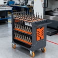 thumbnail image 3 of Foxnovo Cnc Tool Holder Cart Black Heavy Duty Garage Organizer Polyurethane Wheels, 3 of 15