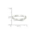 thumbnail image 2 of 10k White Gold Solid Polished Lightweight 2.5mm Ltw Flat Band Size 7 Ring Ring for Women and Men, 2 of 2