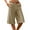 Khaki, variant on SHTXOZHI Womens Knee Length Shorts Wide Leg Dressy Casual Shorts Solid Color Summer Shorts