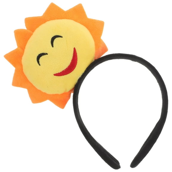 WHAMVOX Cartoon Sun Headband Plush Hairbands Head Booper Cute Fluffy Makeup Hair Hoop For Women Girls Washing Face Halloween Birthday Costume Accessories