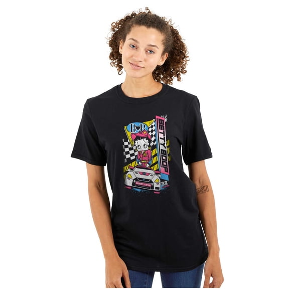 Betty Boop Kanji Speed Racecar Love Women's Graphic T Shirt Tees Brisco Brands S