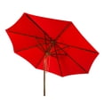 thumbnail image 7 of Safavieh Cannes 9' Market Push Wooden Patio Umbrella, Red, 7 of 7