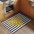 thumbnail image 2 of Entryway Rug 2'x3', Golden Love Small Rug for Kitchen Bathroom Door Mat Indoor Entrance, Valentine's Day Heart Stripes Vintage Non-Slip Area Rugs Floor Mats Carpet Front Door Rugs, 2 of 8