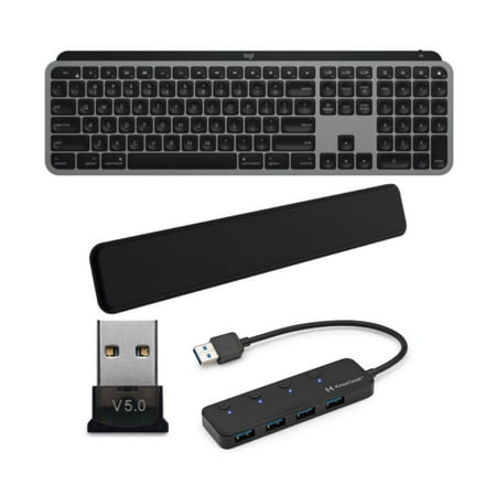 UPC: 0196271579496 | Logitech MX Keys Advanced Illuminated Wireless Keyboard for Mac with Palm Rest  USB Hub and Dongle